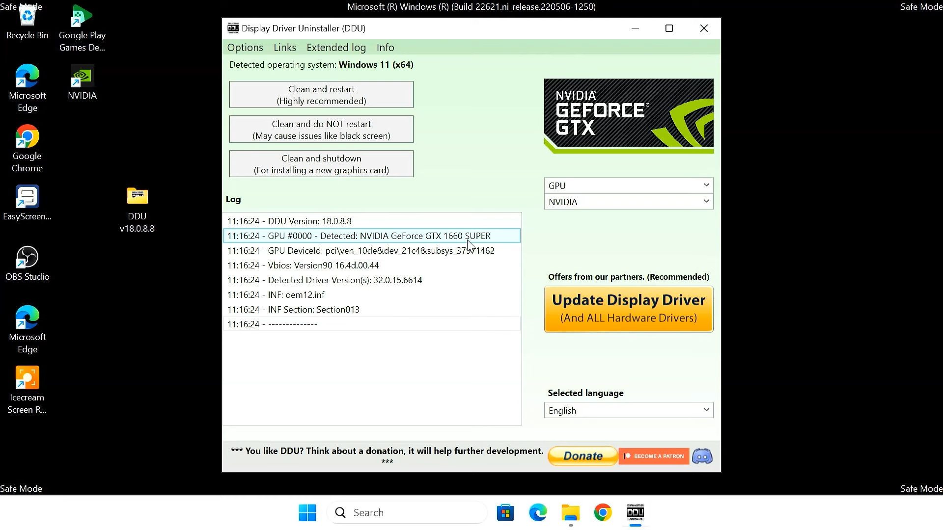 Display Driver Uninstaller