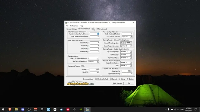 TCP Optimizer